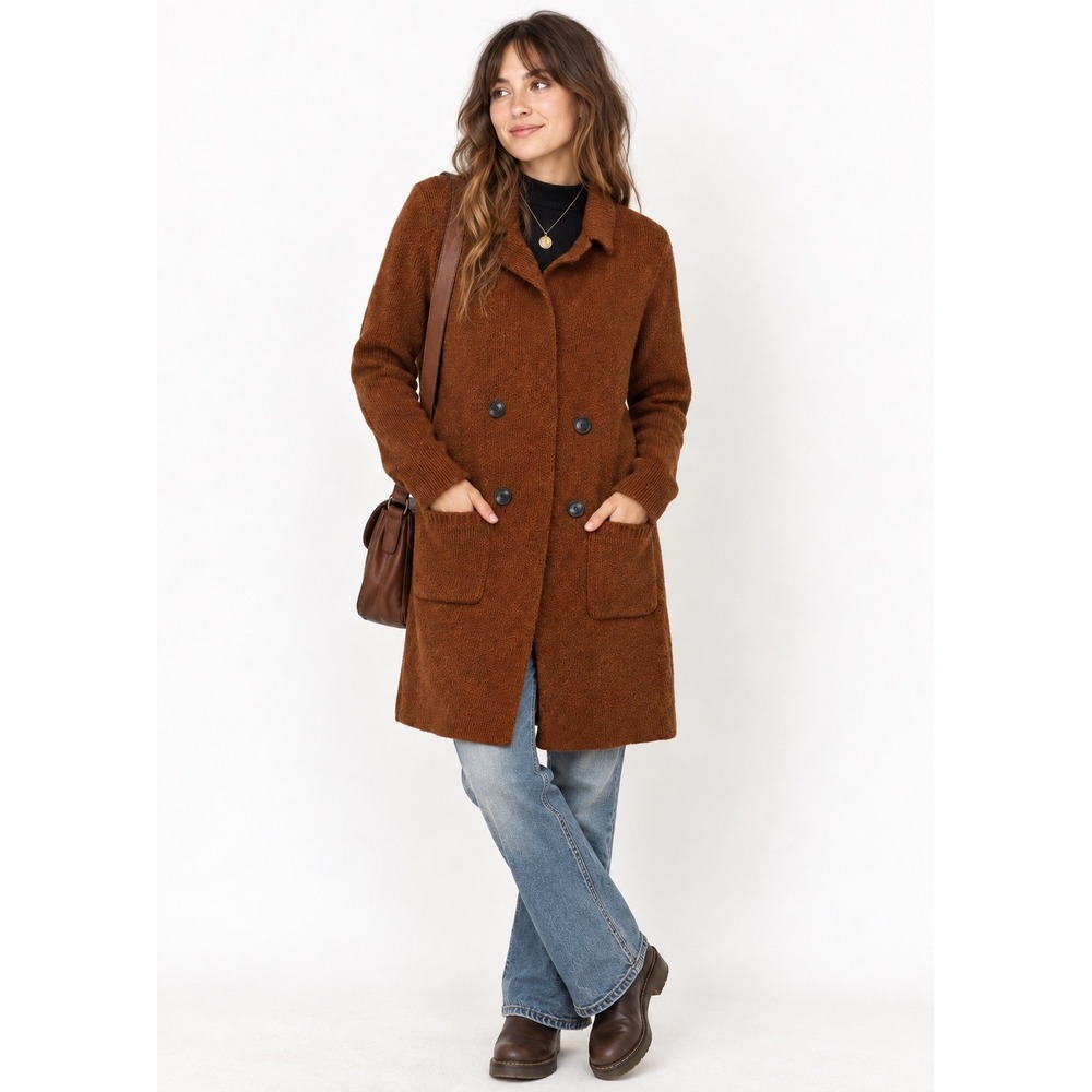 Active USA Women's Mid Length Knit Cardigan Coat Size Small
Small Academia